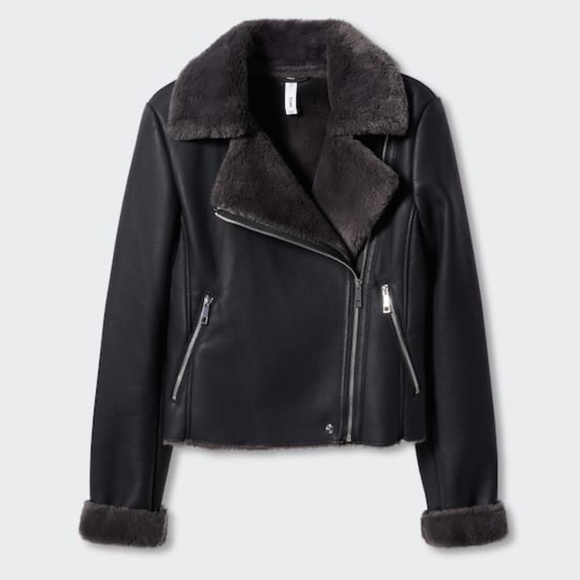 Mango Jackets & Blazers - Faux shearling-lined jacket